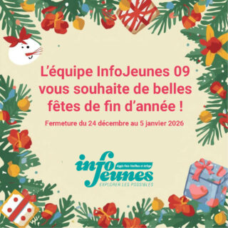 On se retrouve à partir du mardi 6 janvier 2026 !
#InfoJeunes #Fermeture #FêtesDeFinDAnnée